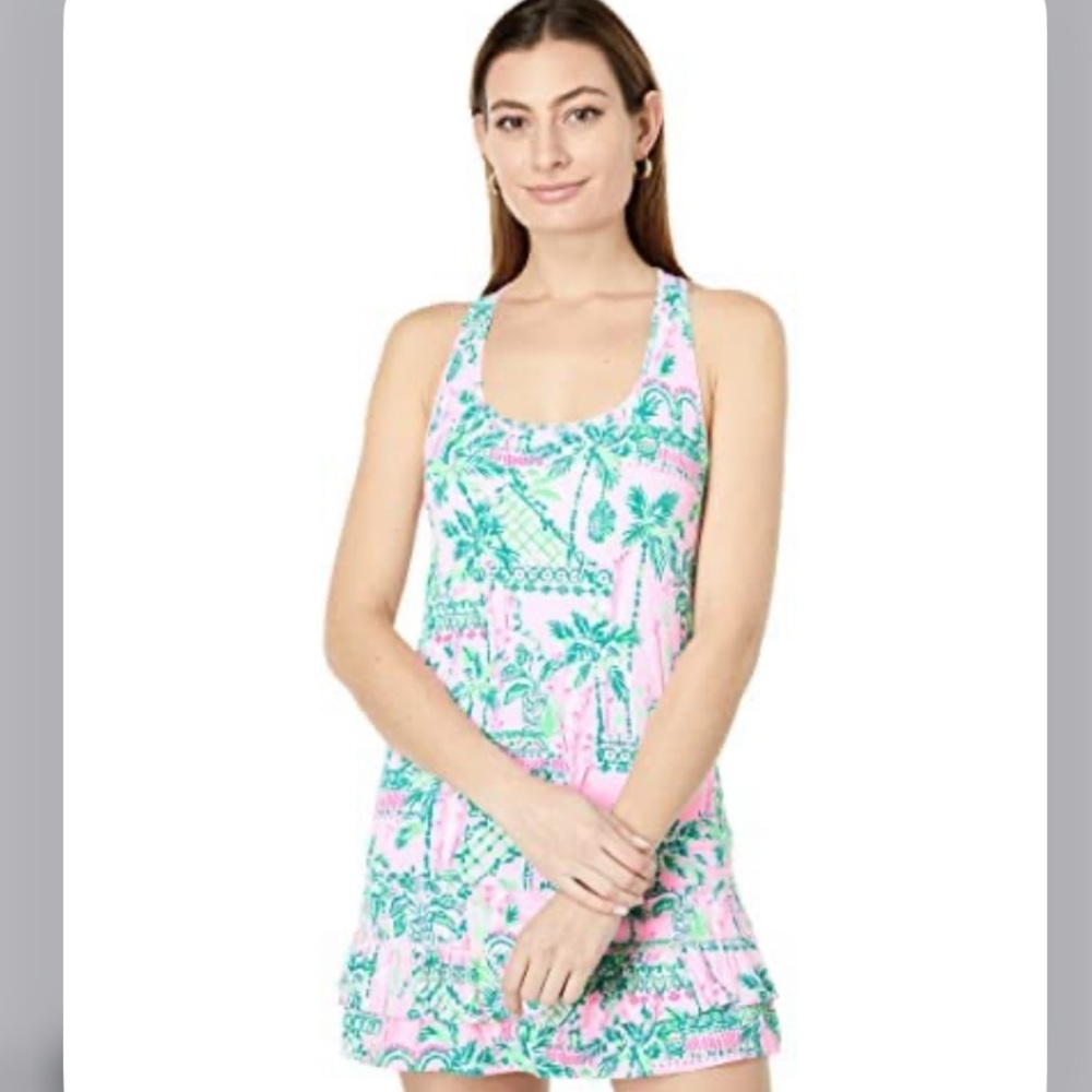 Lilly Pulitzer Mina Bra Tank UPF 50+  Mandevilla Baby Always Worth It